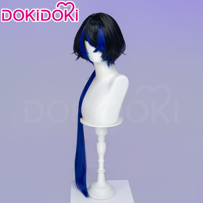 【Ready For Ship】DokiDoki Game Neverness to Everness Cosplay Daffodill Wig Short Black Blue Layerd Hair Long Ponytail NTE