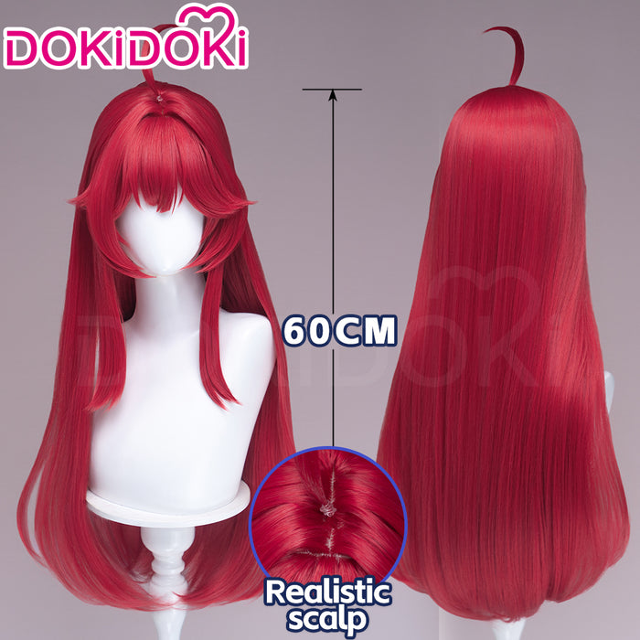 【Ready For Ship】DokiDoki Game Neverness to Everness Cosplay Nanally Wig Long Straight Red Hair Nanally Coluccis NTE