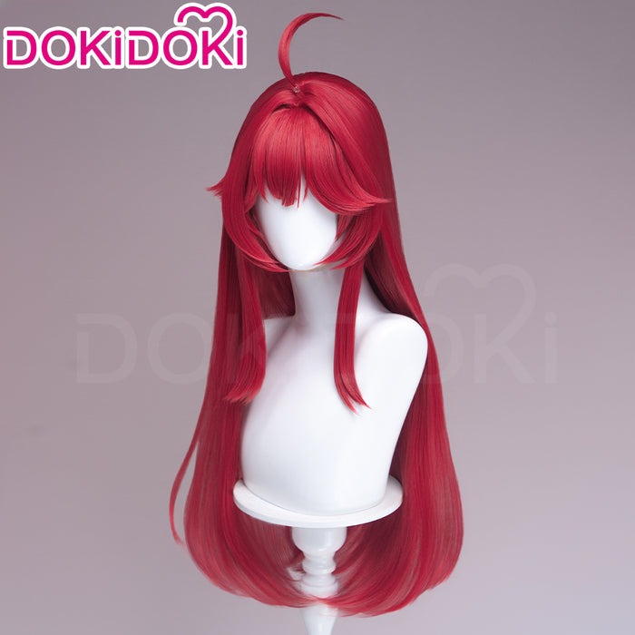 【Ready For Ship】DokiDoki Game Neverness to Everness Cosplay Nanally Wig Long Straight Red Hair Nanally Coluccis NTE