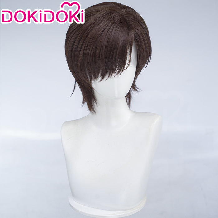 【Ready For Ship】DokiDoki Game Stellar Blade: Blood Rain Cosplay Evie Wig Short Straight Brown Hair Flipped Ends
