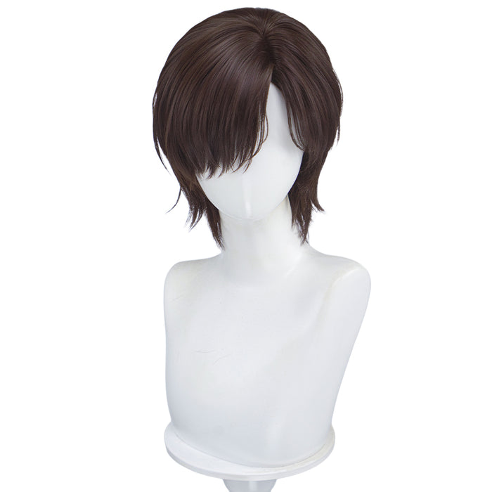 【Ready For Ship】DokiDoki Game Stellar Blade: Blood Rain Cosplay Evie Wig Short Straight Brown Hair Flipped Ends