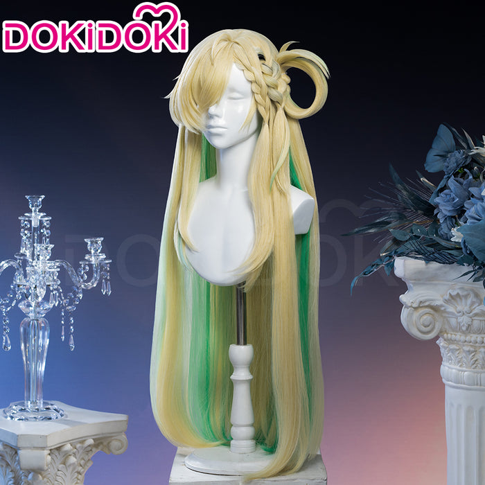 【Ready For Ship】DokiDoki Game Wuthering Waves Cosplay Lynae Wig Long Straight Blonde Green Hightlight Hair