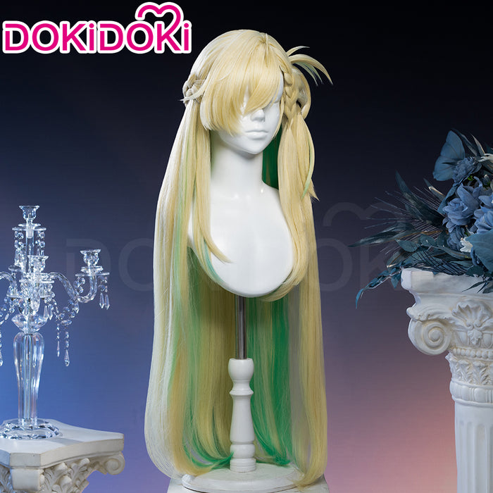 【Ready For Ship】DokiDoki Game Wuthering Waves Cosplay Lynae Wig Long Straight Blonde Green Hightlight Hair