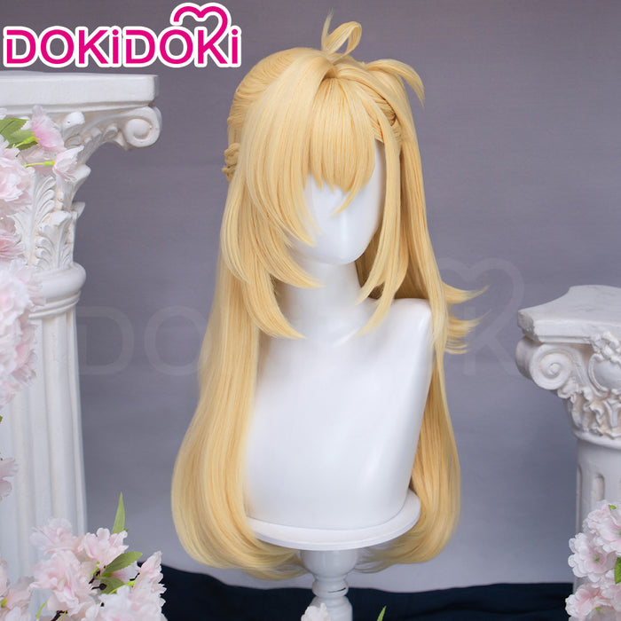 【Ready For Ship】DokiDoki Game Zenless Zone Zero Cosplay Cissia Wig Long Straight Blonde Hair Side Ponytail ZZZ