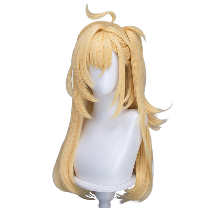【Ready For Ship】DokiDoki Game Zenless Zone Zero Cosplay Cissia Wig Long Straight Blonde Hair Side Ponytail ZZZ