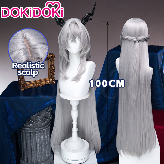 【Ready For Ship】DokiDoki Game Zenless Zone Zero Cosplay Lady Sunbringer Wig Long Straight Silver Hair ZZZ