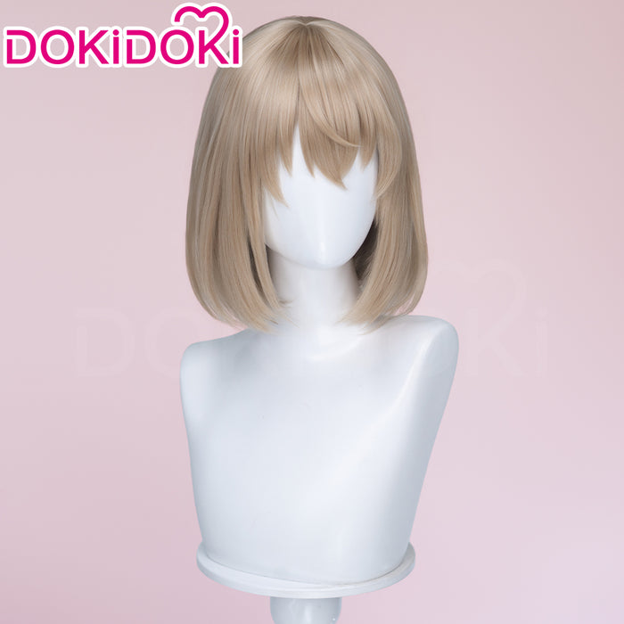 【Ready For Ship】DokiDoki Manga Anime Botan Kamiina Fully Blossoms When Drunk Cosplay Botan Kamiina Wig Short Straight Brown Hair