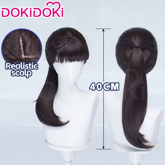 【Ready For Ship】DokiDoki Manga Anime Love Through a Prism Cosplay Lili Ichijoin Wig Long Black Hair Single Ponytail