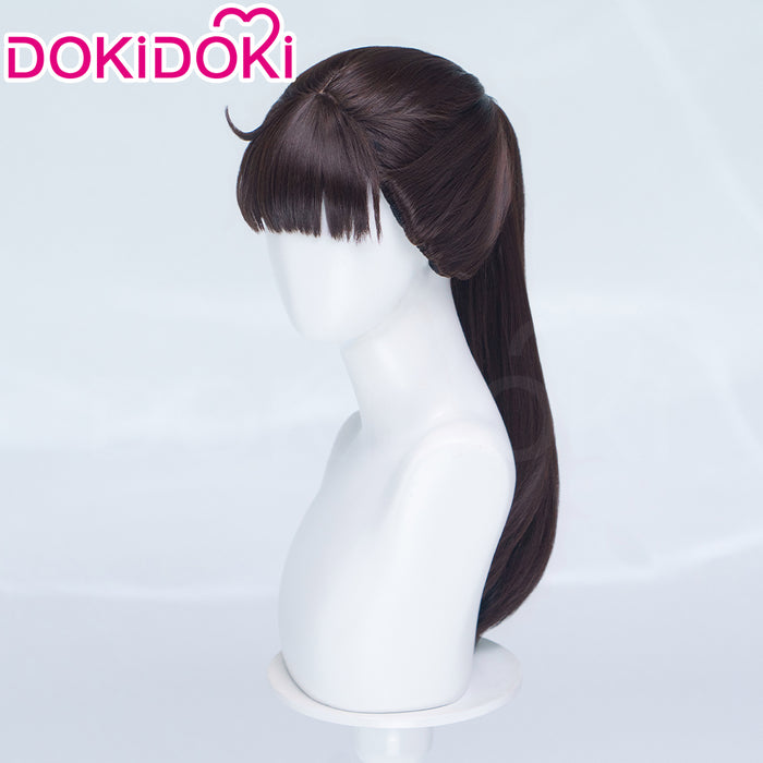 【Ready For Ship】DokiDoki Manga Anime Love Through a Prism Cosplay Lili Ichijoin Wig Long Black Hair Single Ponytail