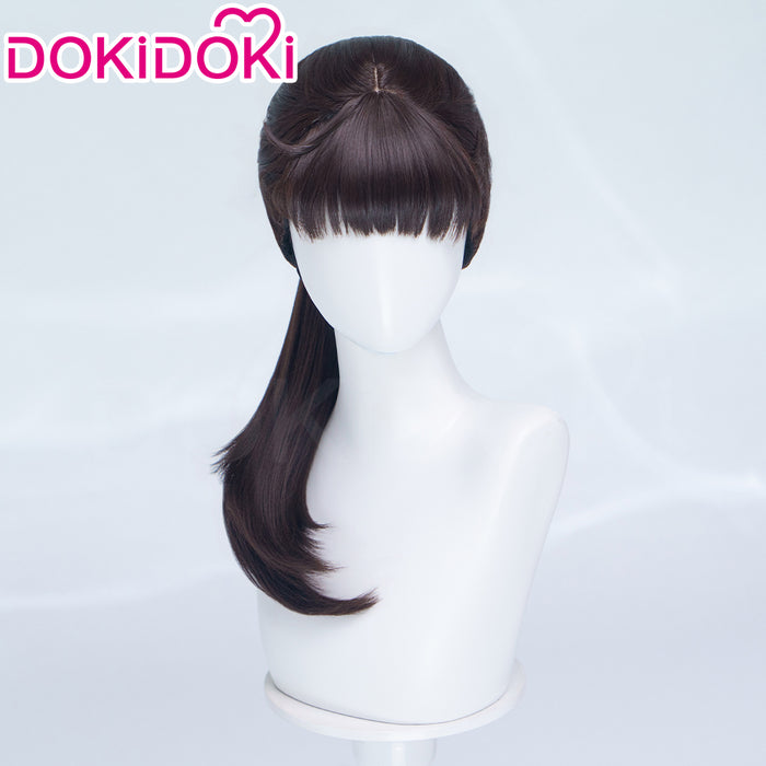 【Ready For Ship】DokiDoki Manga Anime Love Through a Prism Cosplay Lili Ichijoin Wig Long Black Hair Single Ponytail