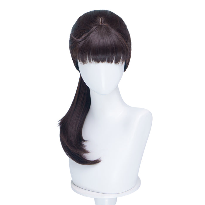 【Ready For Ship】DokiDoki Manga Anime Love Through a Prism Cosplay Lili Ichijoin Wig Long Black Hair Single Ponytail