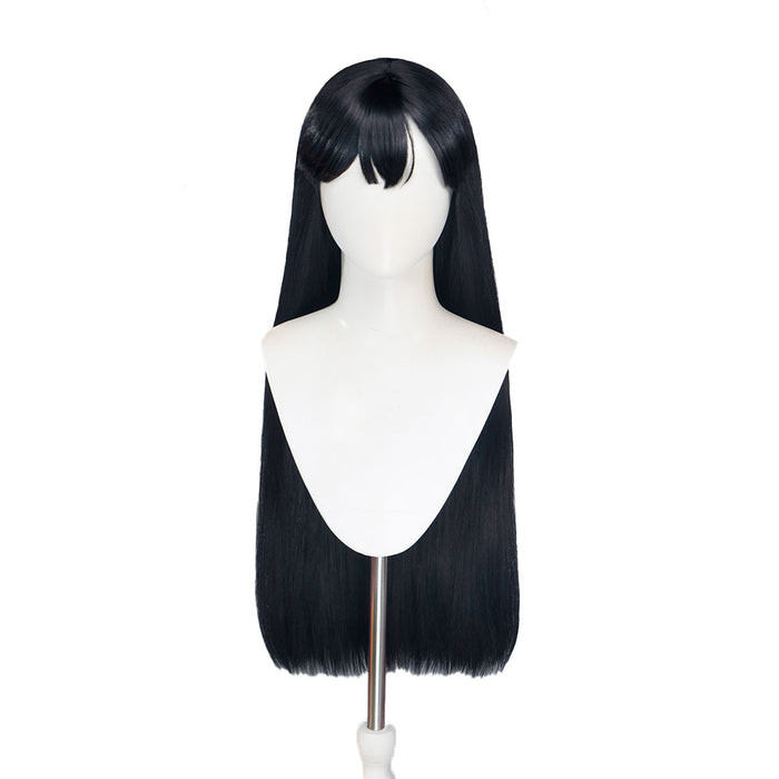 【Ready For Ship】DokiDoki Music Project Cosplay Zombie Idol Wig Long Straight Black Green Hair