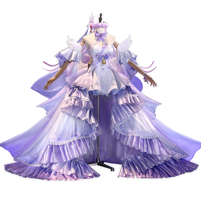 【Ready For Ship】DokiDoki-SR Game Honkai Impact 3rd  Cosplay Elysia Costume Purple Dress Elegy of the Flower Doujin