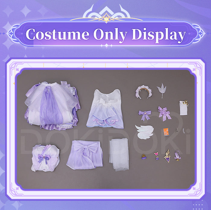 【Ready For Ship】DokiDoki-SR Game Honkai Impact 3rd  Cosplay Elysia Costume Purple Dress Elegy of the Flower Doujin