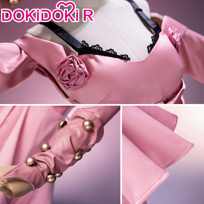 【Ready For Ship】【Size S-2XL】DokiDoki-R Anime Cosplay Costume Pink Rose Dress SBR