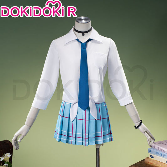 【Ready For Ship】【Size S-2XL】DokiDoki-R Anime Cosplay Costume School Uniform White Blue JK