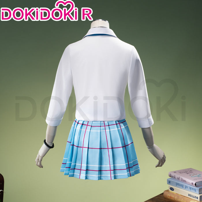 【Ready For Ship】【Size S-2XL】DokiDoki-R Anime Cosplay Costume School Uniform White Blue JK
