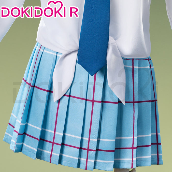 【Ready For Ship】【Size S-2XL】DokiDoki-R Anime Cosplay Costume School Uniform White Blue JK