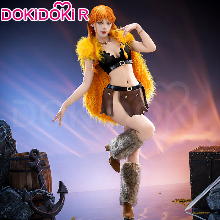 【Ready For Ship】【Size XS-3XL】DokiDoki-R Anime Cosplay Orange Cape Costume Warland Kingdom Elbaf Halloween