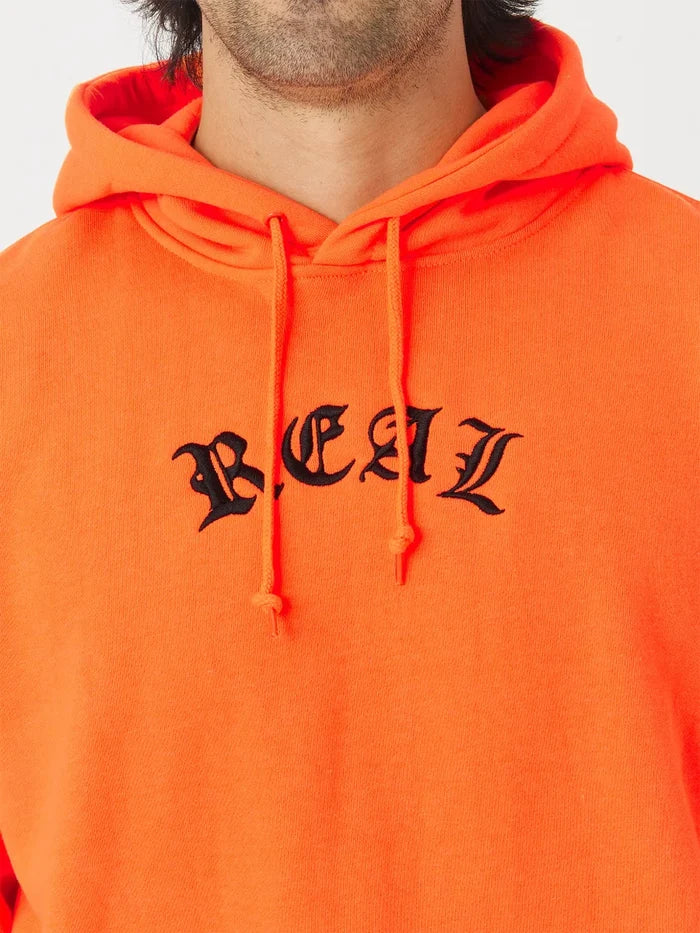 REAL - SCRIPT EMBROIDERED PULLOVER HOODIE