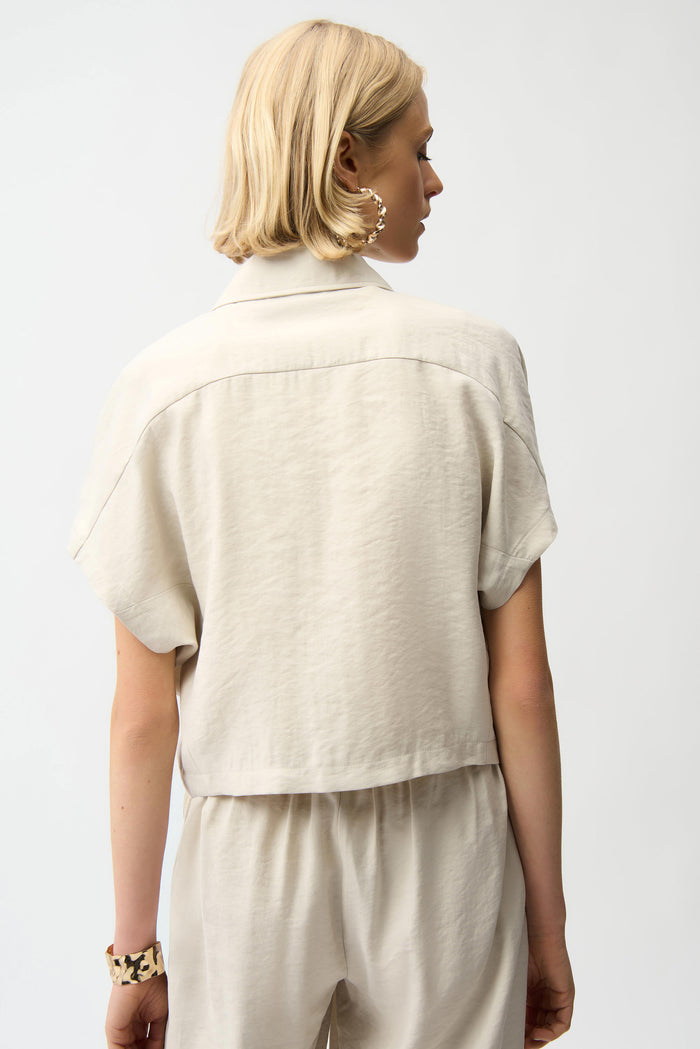 Recycled Textured Boxy Jacket-Joseph Ribkoff