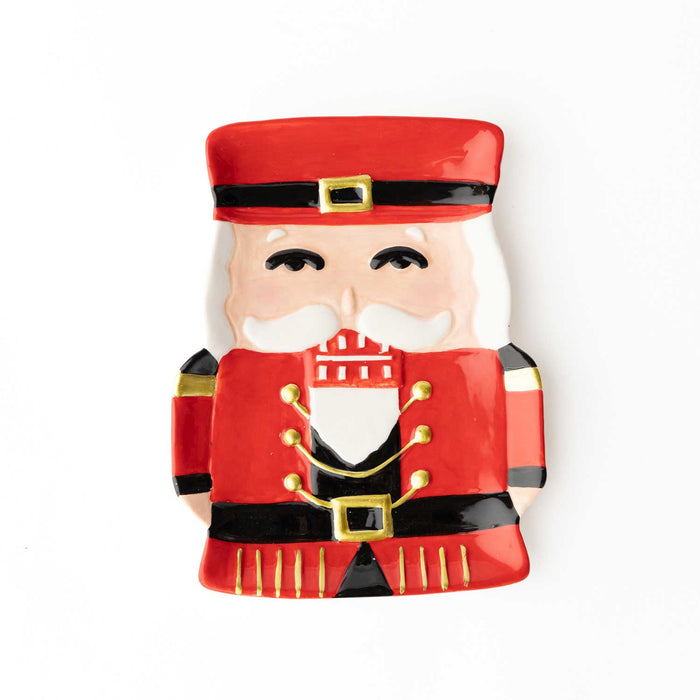 Red Nutcracker Dessert Plate