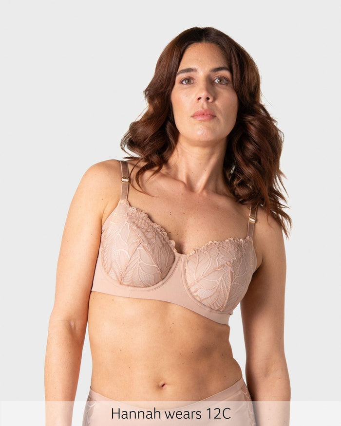Refined Flexiwire Bra Cashmere — lifestyle shot showing lace detail and smooth finish — Hotmilk Evolve