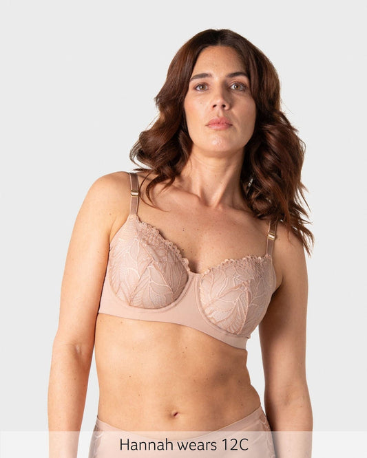 Refined Flexiwire Bra Cashmere — lifestyle shot showing lace detail and smooth finish — Hotmilk Evolve