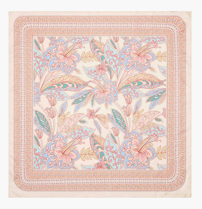 Renee Silk Scarf-Paisley Floral