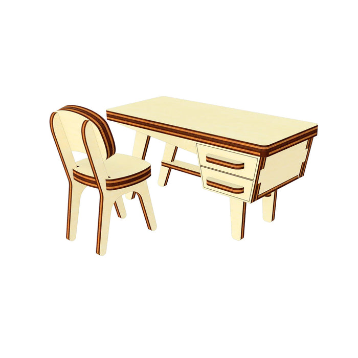 Retro Desk And Chair 1:12 Scale