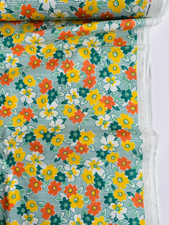 Retro Floral - Orange/Yellow/Green - MomNSon