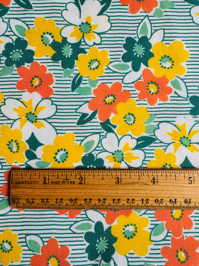 Retro Floral - Orange/Yellow/Green - MomNSon