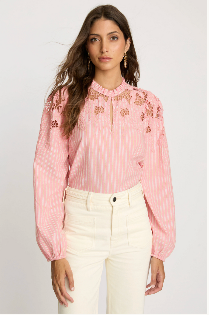 Riana Reversible top-Sunset Stripe