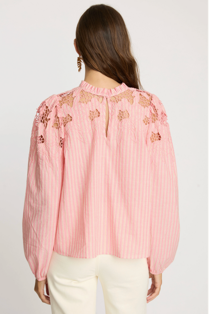 Riana Reversible top-Sunset Stripe