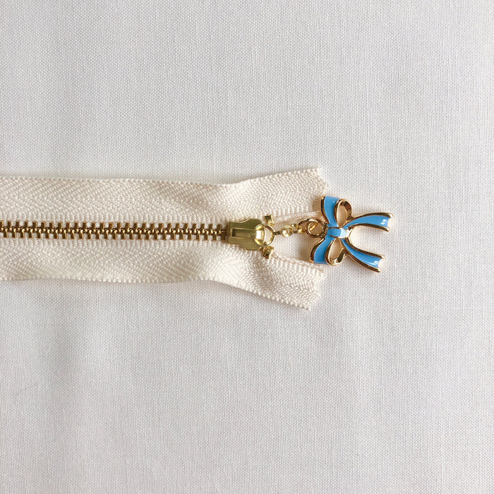 Ribbon Zipper - Blue
