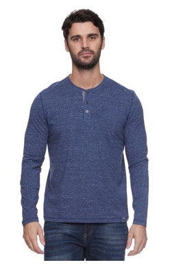 ROLLINS LONG SLEEVE HENLEY - NAVY