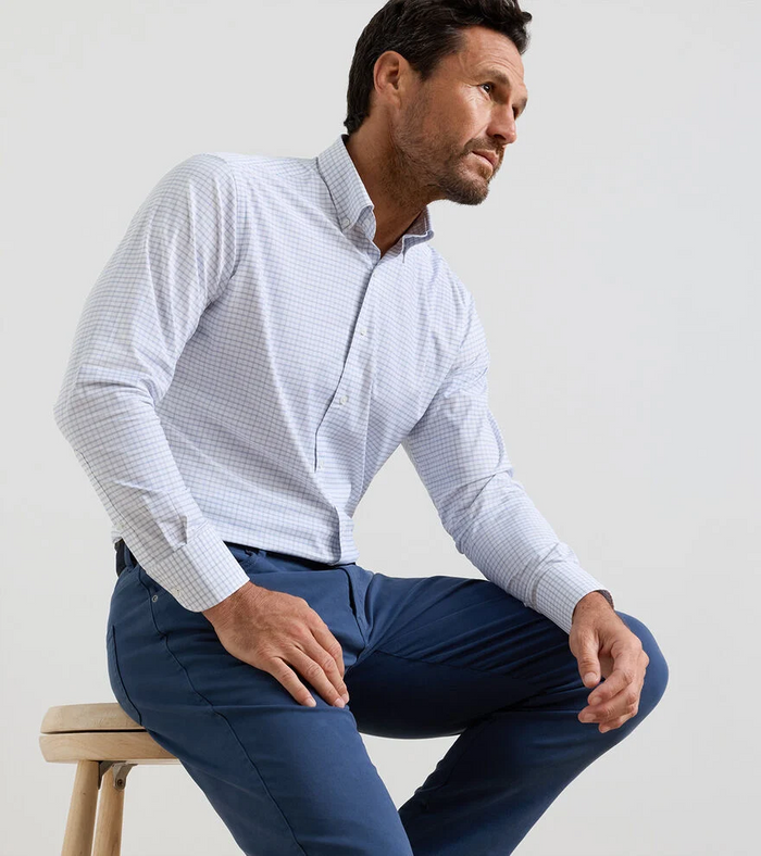 Rommel Performance Twill Shirt - Cloudy Blue