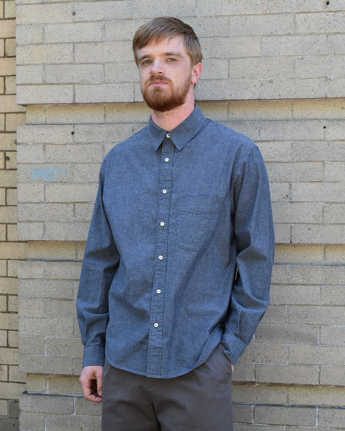 Rough Side Unit Shirt in Indigo