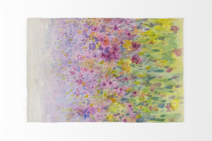 Rugs And Carpet, Large Area Rugs, Thick Carpet, Rectangle Rug, Rainbow Area Rug, Floral Rug, Modern Area Rug, Housewarming Gift, Made In USA