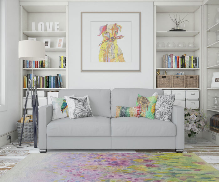 Rugs And Carpet, Large Area Rugs, Thick Carpet, Rectangle Rug, Rainbow Area Rug, Floral Rug, Modern Area Rug, Housewarming Gift, Made In USA