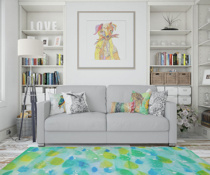 Rugs And Carpet, Large Rug, Thick Carpet, Rectangle Area Rug, Green Rug, Abstract Rug, Modern Rug, Room Decor, Made In Usa, Flat Woven Rug