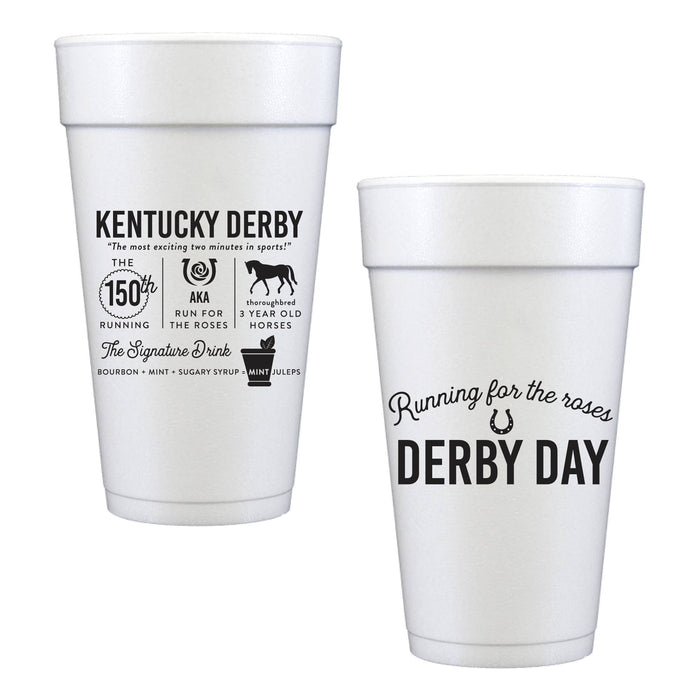 Running For Roses Foam Cups-Derby