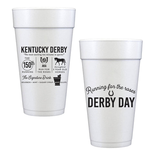 Running For Roses Foam Cups-Derby