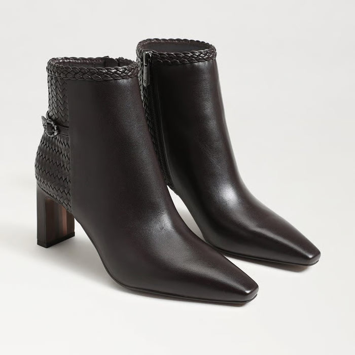 Saige Weave Ankle Boot-Cafe Noir Leather