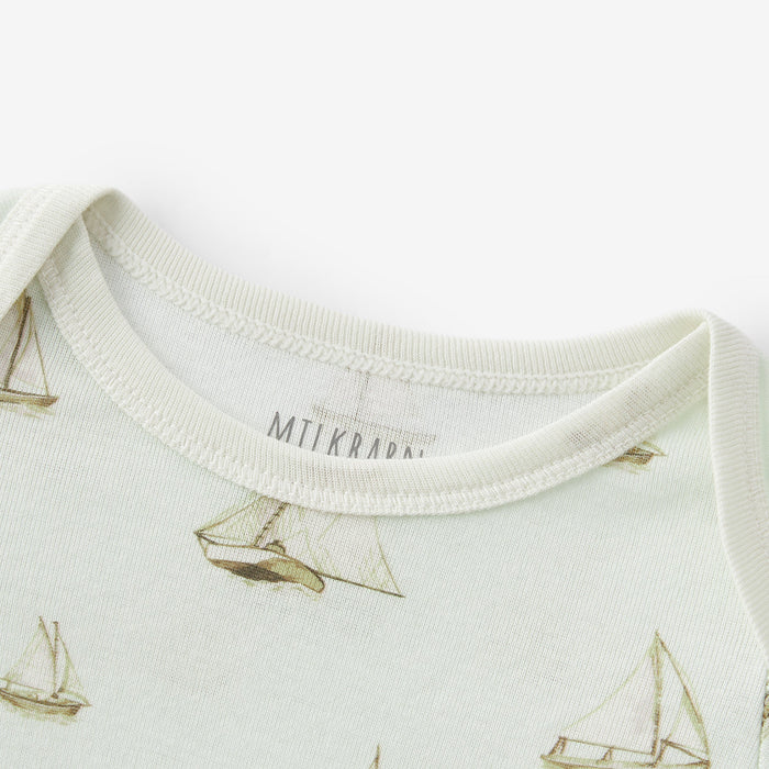 Sailboat Melody Organic Cotton Long Sleeve One Piece