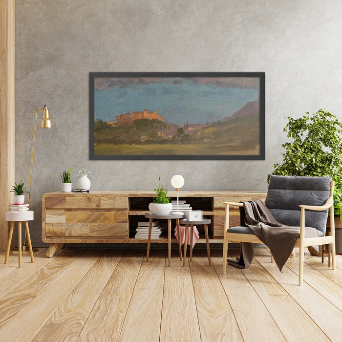 A framed image of