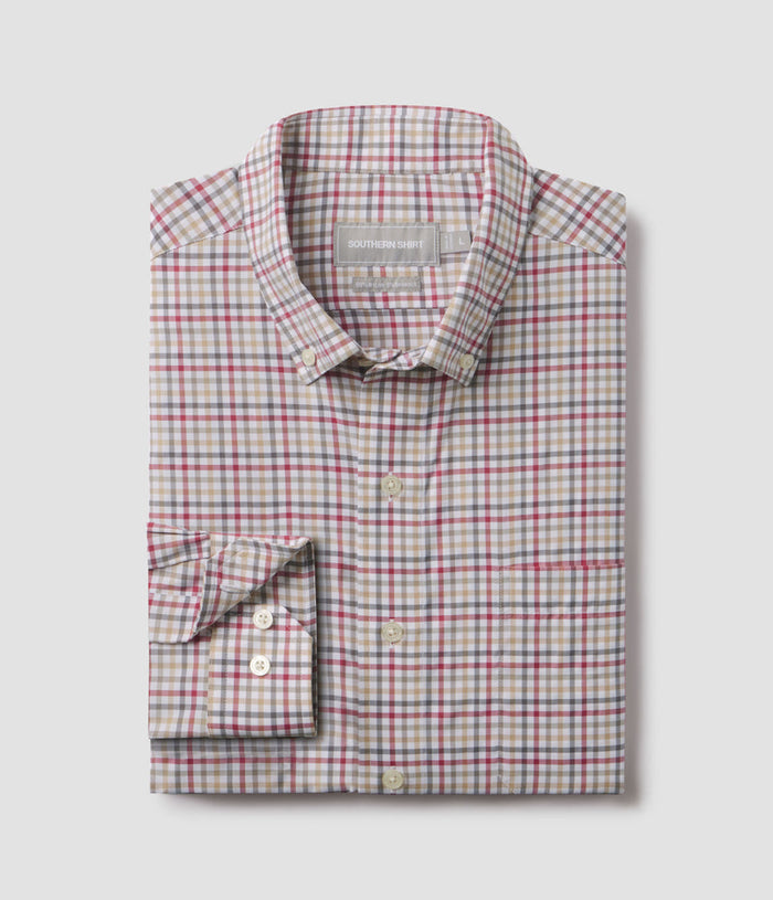 Samford Check Long Sleeve - Spice