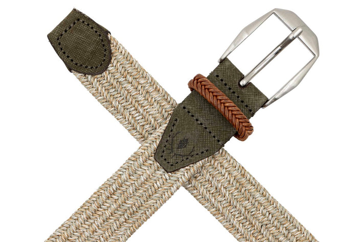 Sarasota Braided Italian Linen Belt - Beach