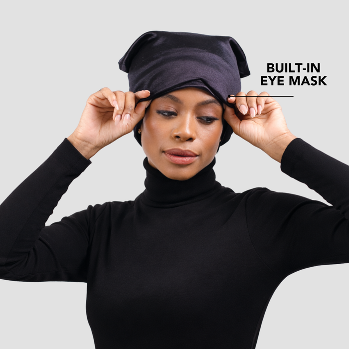 Satin-Lined, Convertible Nap Cap™ with Hidden Eye Mask, Bundle 2