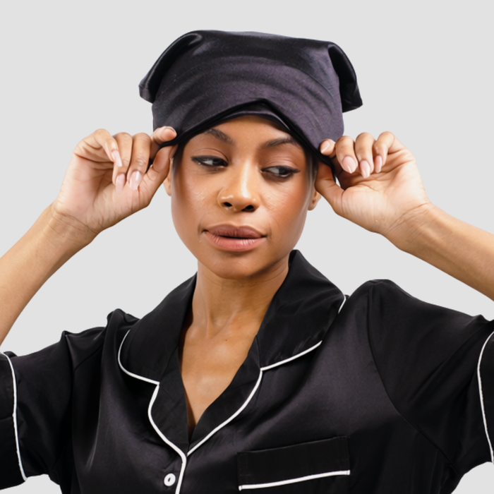 Satin-Lined, Convertible Nap Cap™ with Hidden Eye Mask